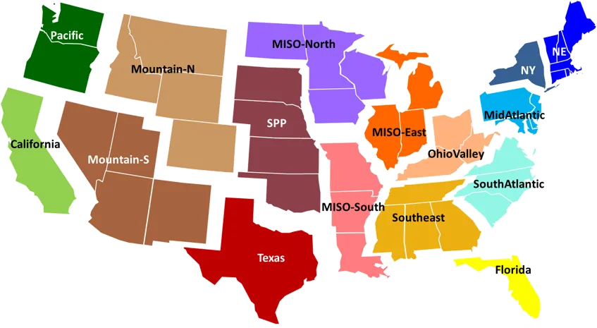 US REGEN map
