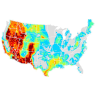 Geothermal map and model figure
